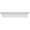 Ekena Millwork 149" Bottom Width x 155 1/4" Top Width x 9"H x 1"P Traditional Crosshead CRH09X149 - alternate 1